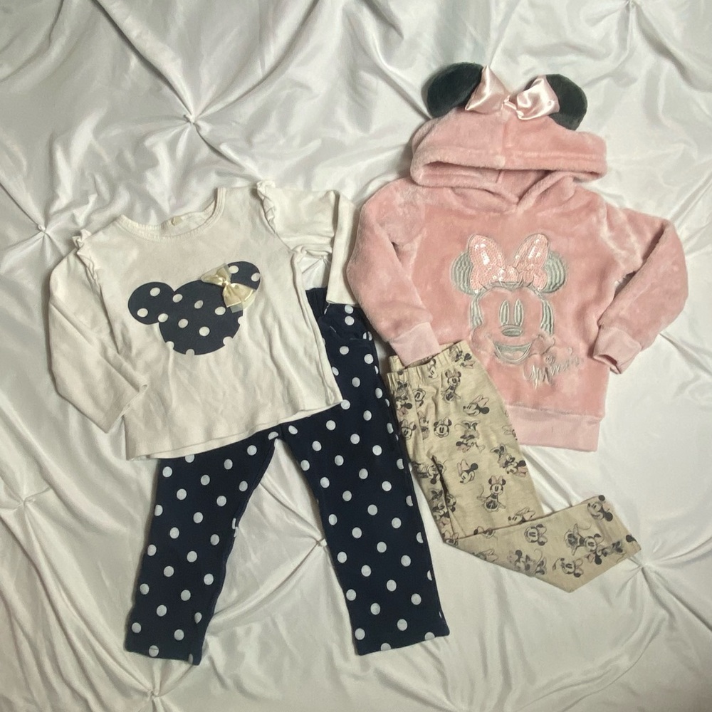 Vintage 2T Disney Mini Mickey Matching Set Bundle of 2